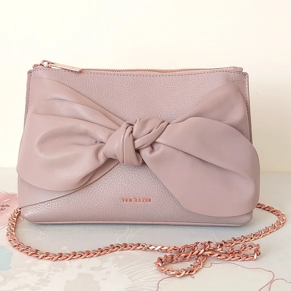 HOT Bow Crossbody Bag Ted Baker Pink Purse With Bow Ted